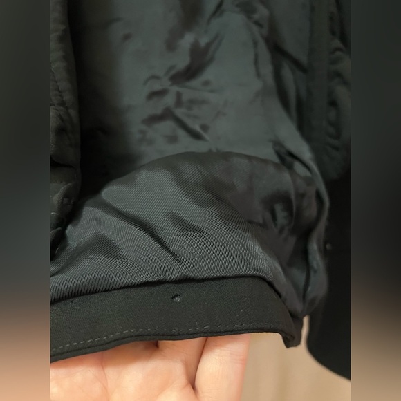 Armani Collezioni Black Wool Blazer Made in Italy Size 12 Button Up Ruffles - Picture 13 of 13